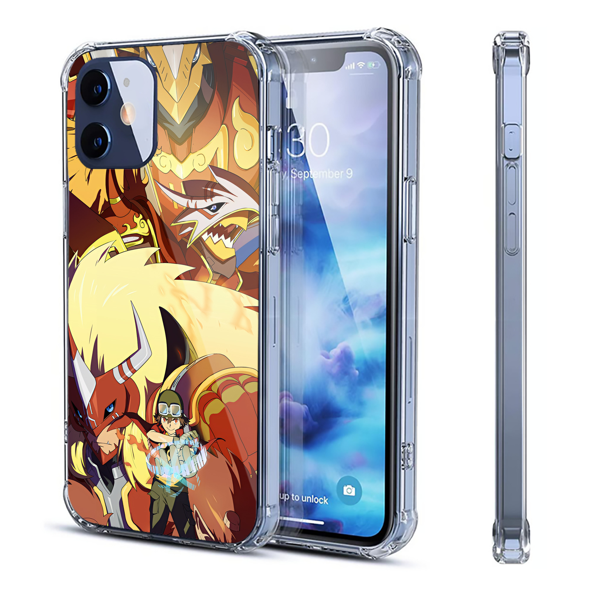 （画像用） Digimon デジタルモンスター/デジモン 【iPhone 12シリーズ対応】透明スマホケース（クリアソフトケース）